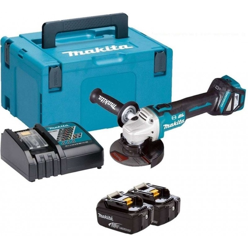 Smerigliatrice a batteria Makita DGA513RTJ